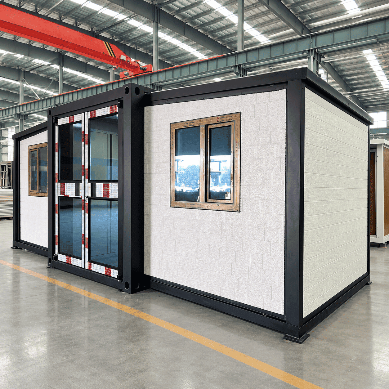 Casa Box 10フィート拡張可能なコンテナハウス |プレミアムレンガテクスチャ