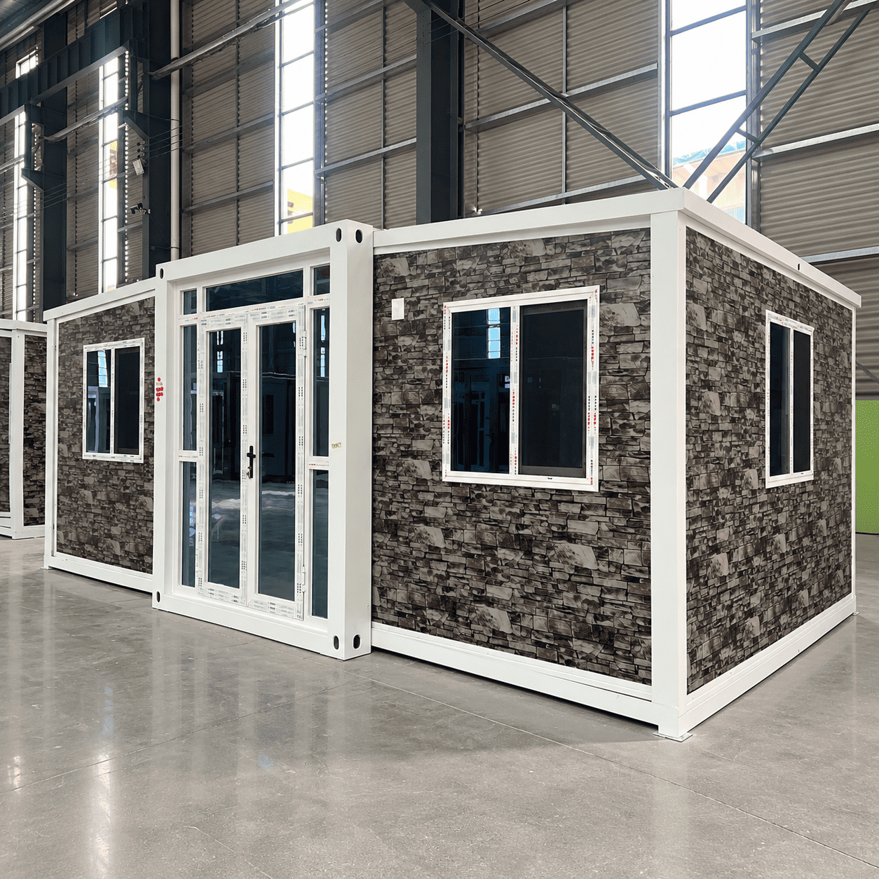Casa Box 15フィート拡張可能なコンテナ岩のテクスチャーの小屋